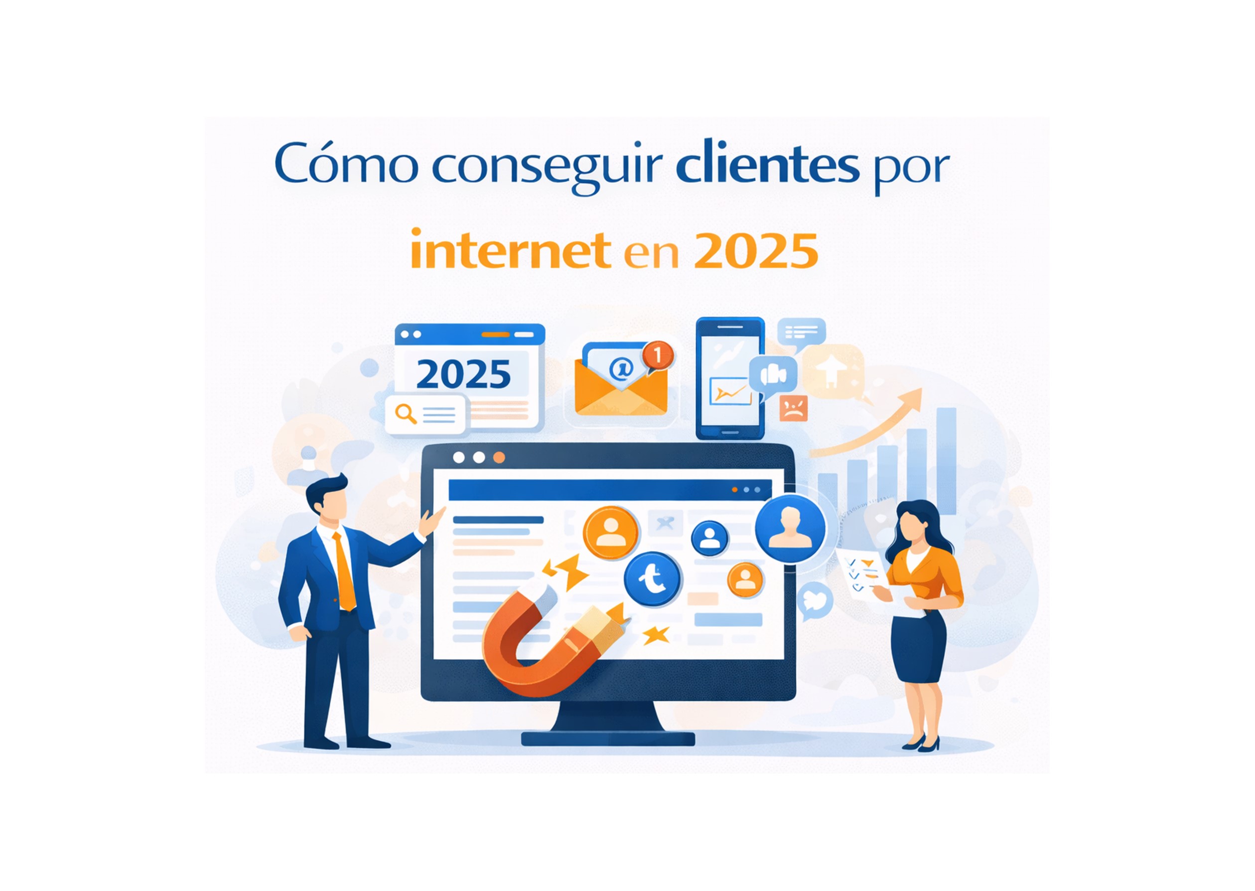 Cómo conseguir clientes por internet en 2026