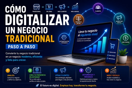 Cómo digitalizar un negocio tradicional paso a paso