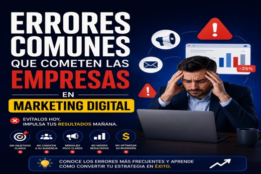 Errores comunes que cometen las empresas en marketing digital